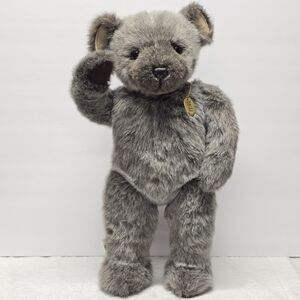 Vintage 1982 Little Folk 19" Gray Grey Teddy Bear Tiverton Devon England